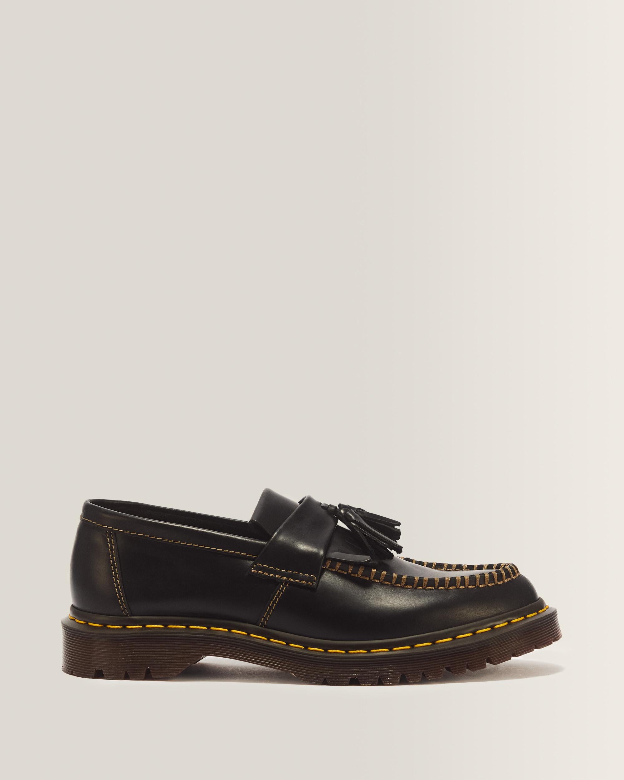 Adrian Orleans Leather Tassel Loafers - Black