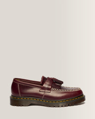 Adrian Orleans Leather Tassel Loafers - CHERRY RED
