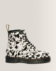 1460 Bex Dalmatian Hair On Leather Boots - Cream & Black