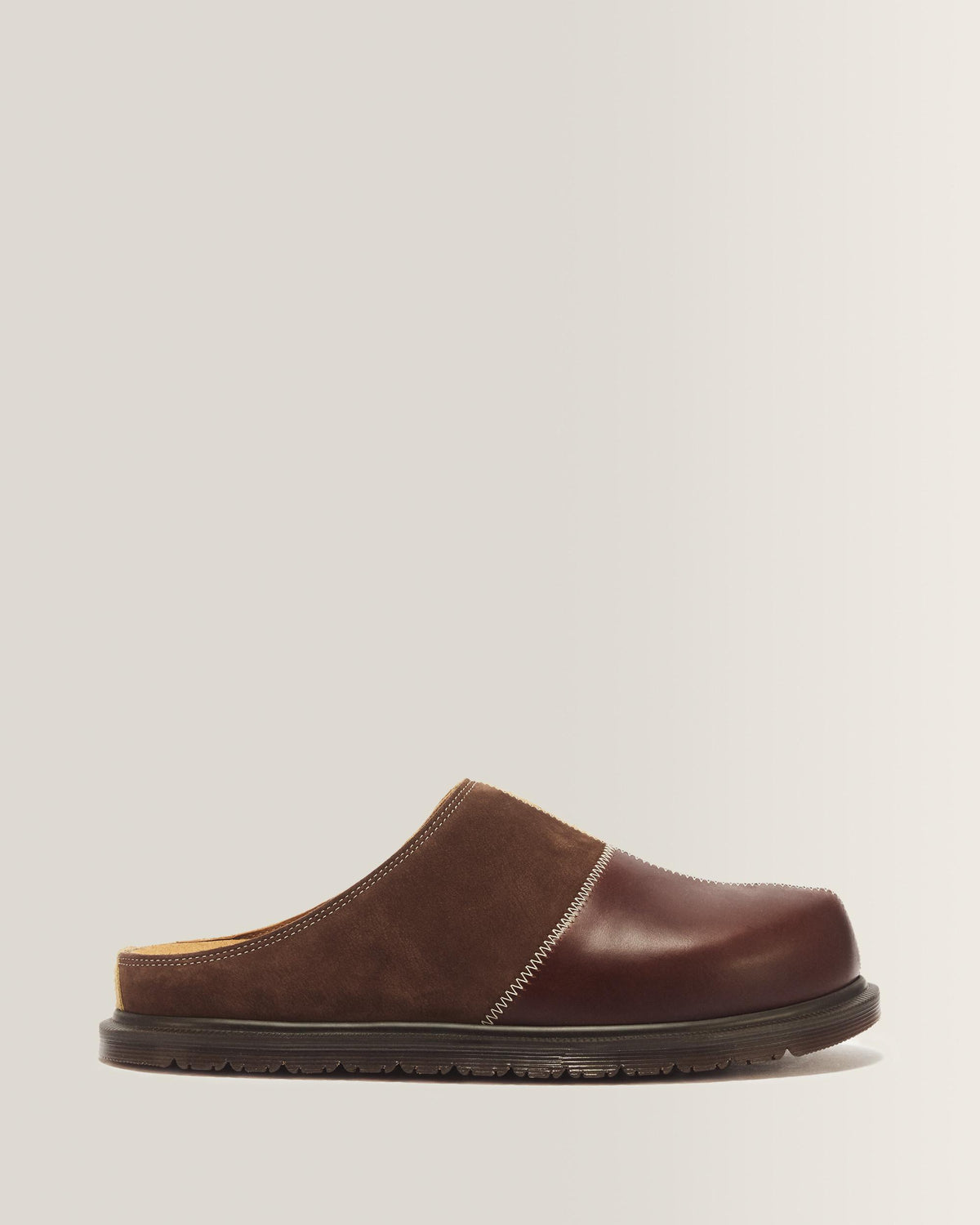 San Patchwork Leather & Nubuck Mules