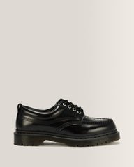 Lowell Stud Analine Leather Moc Toe Shoes - Black