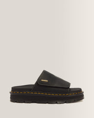 Zebzag Wyoming Leather Slides - Black