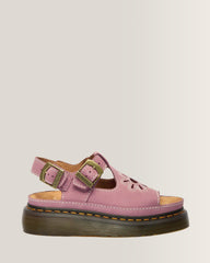 Dunnet Flower Nubuck Platform Sandals - DUSTY ROSE