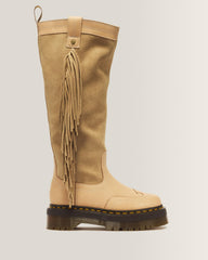 Desert Rodeo Quad Hi Leather & Suede Boots - SAVANNAH TAN