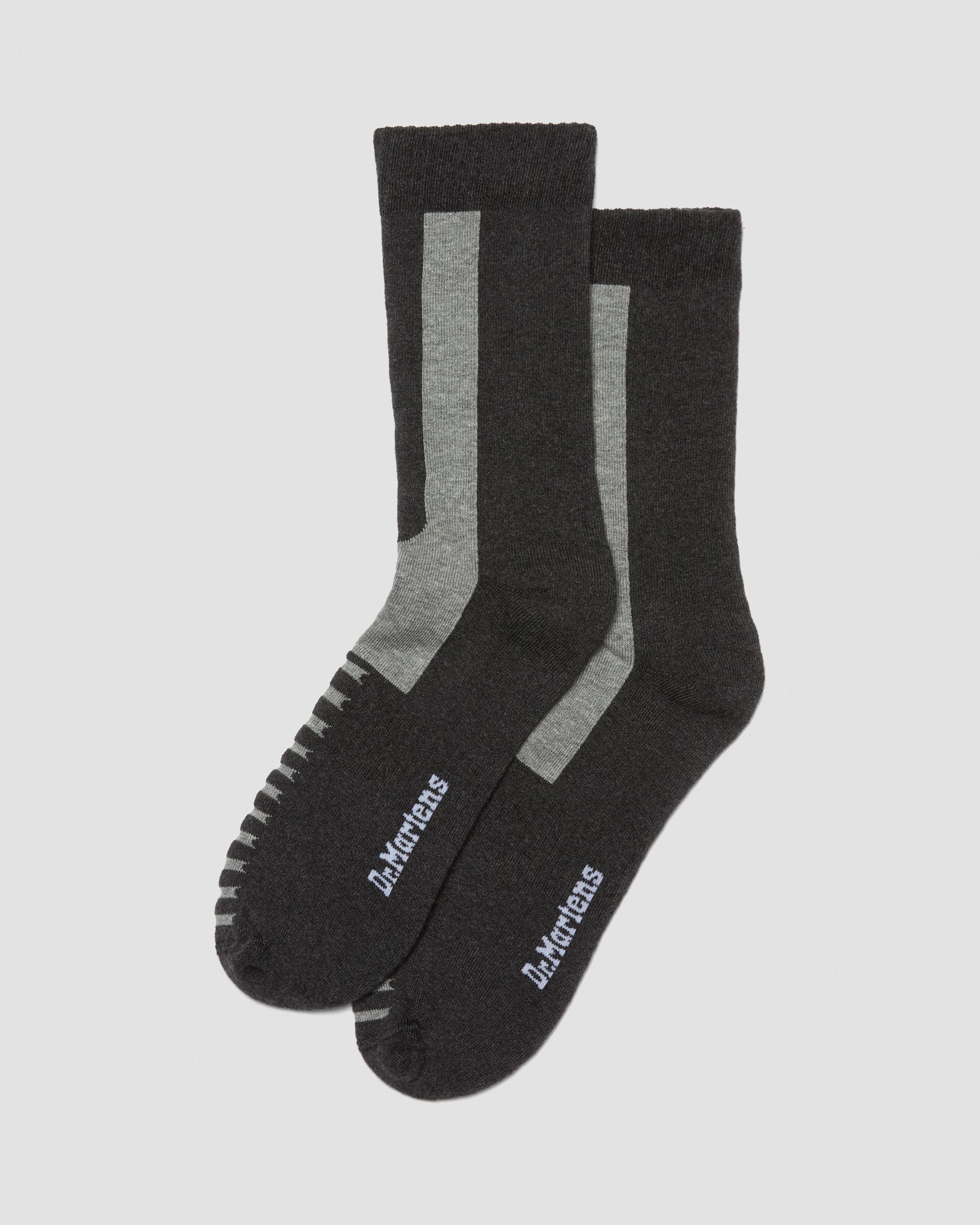 Double Doc Cotton Blend Socks - Grey