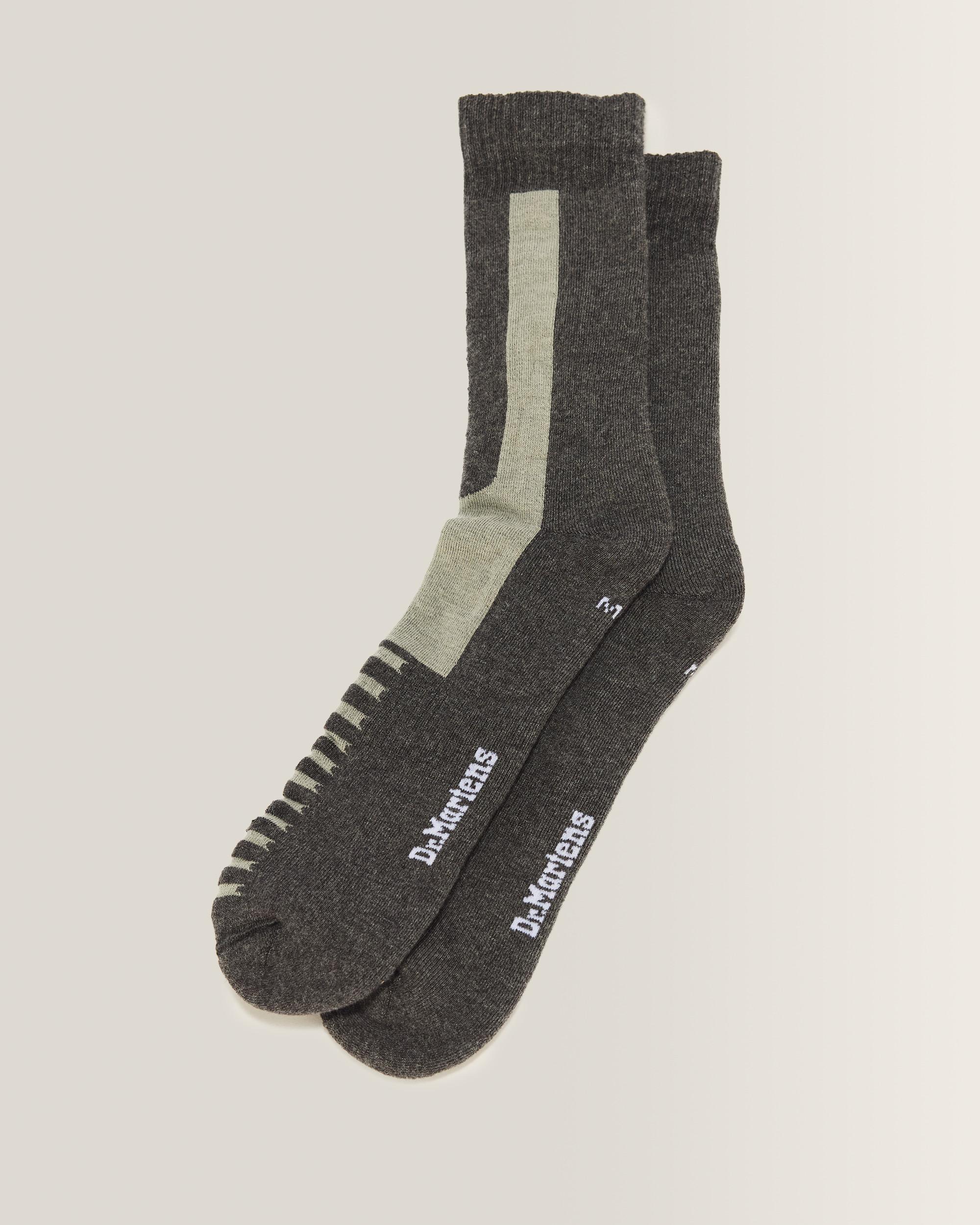 Double Doc Cotton Blend Socks - Charcoal