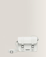 7 Inch Leather Crossbody Bag - White