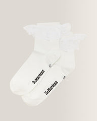 Frill Organic Cotton Socks - White