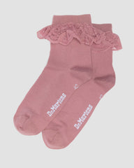 Frill Organic Cotton Blend Socks - Dusty Rose