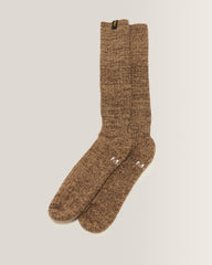WARMWAIR ORGANIC COTTON BLEND SOCKS - DARK BROWN