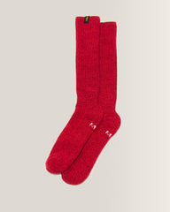 WARMWAIR ORGANIC COTTON BLEND SOCKS - VIBRANT RED